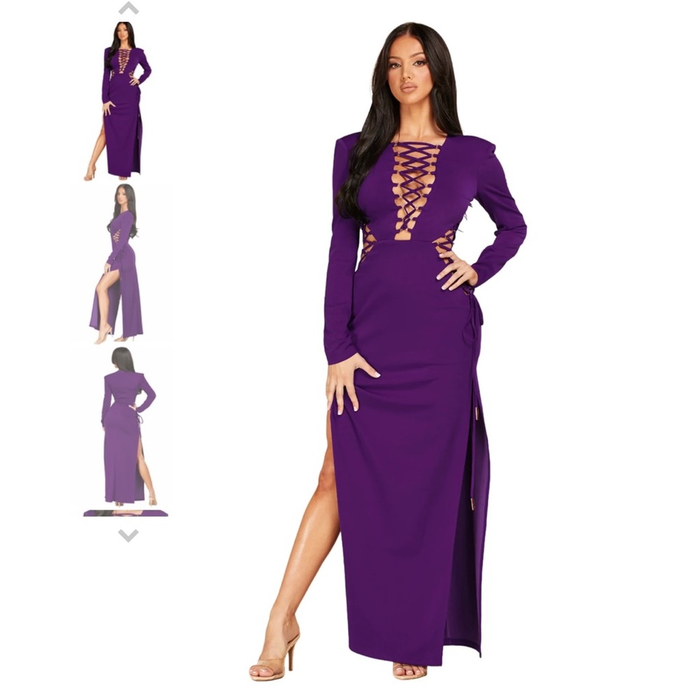 Long sleeves maxi dress